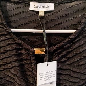 Calvin Klein NWT Textured Black Top size S